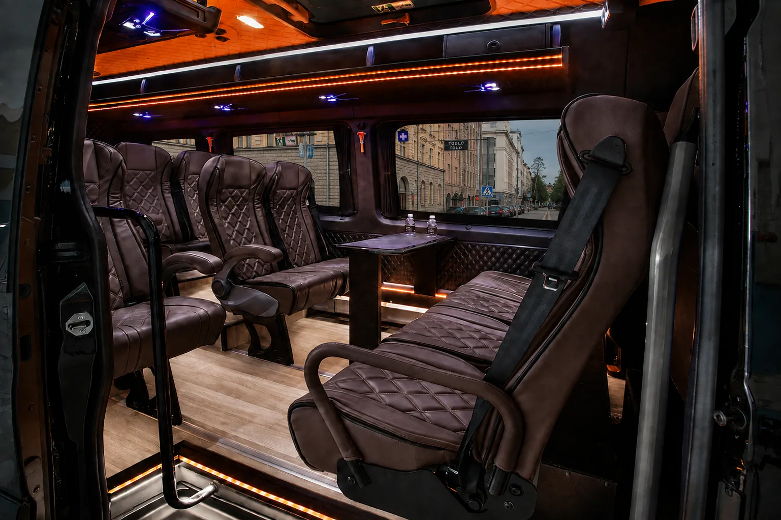 Mercedes-Benz Sprinter business minibus, up to 15 passengers — in central Helsinki · Helsinki Airport Taxi