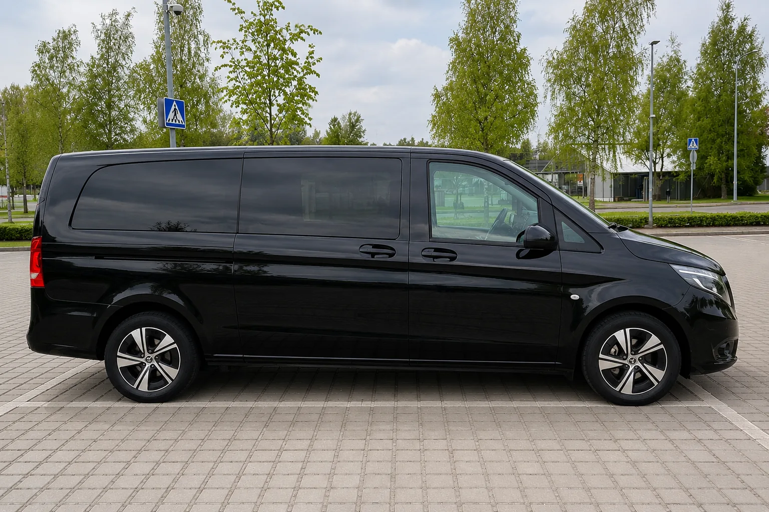 Mercedes-Benz Vito business van — side profile · Helsinki Airport Taxi